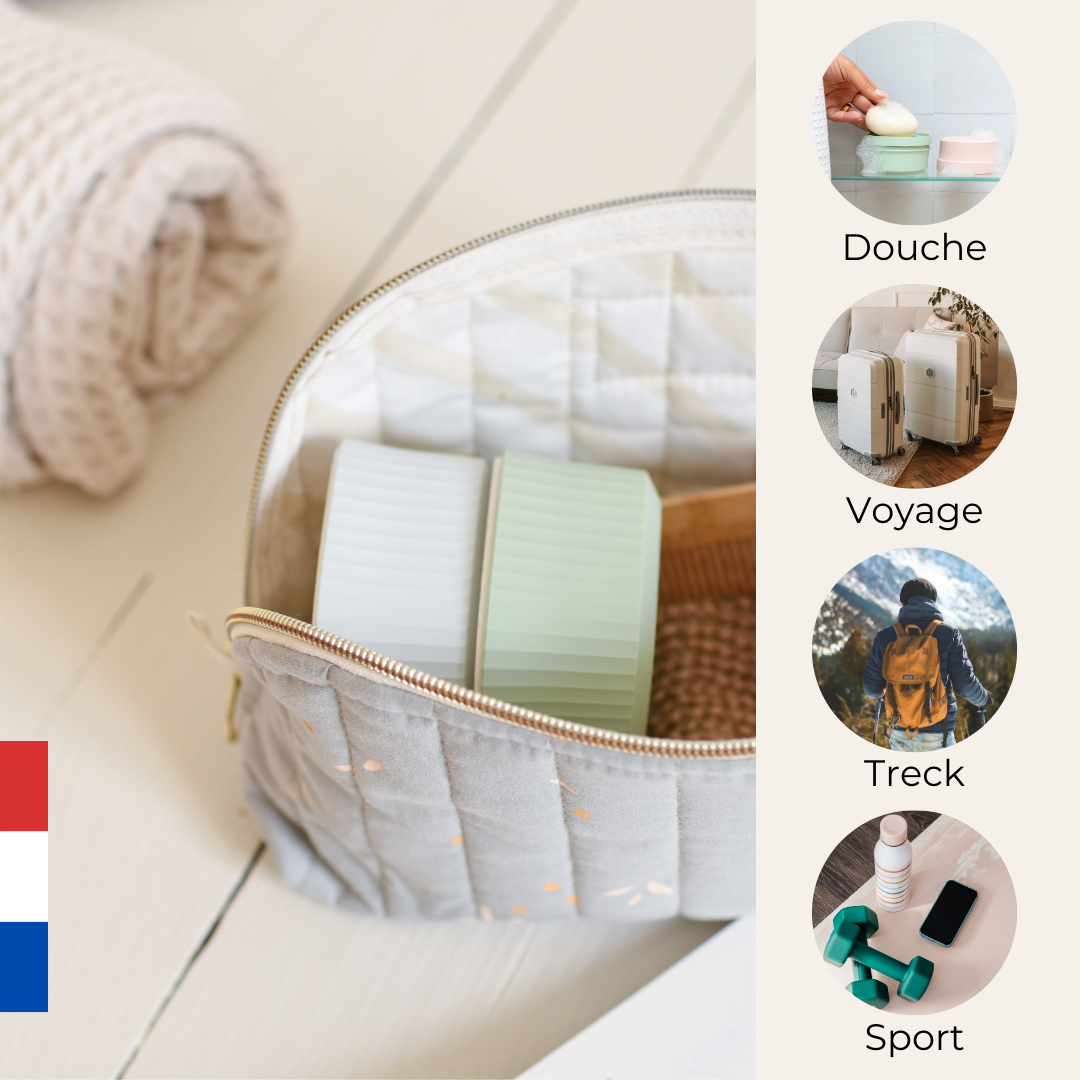 compacte et legere, la boite mamik gris bleute et vert tilleul