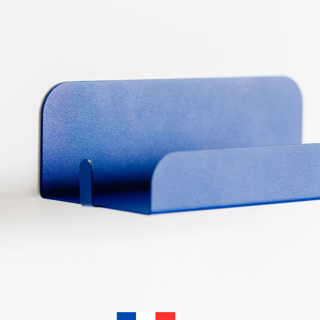 Etagère de douche mural - sans percage - Bleu majorelle mamik.fr