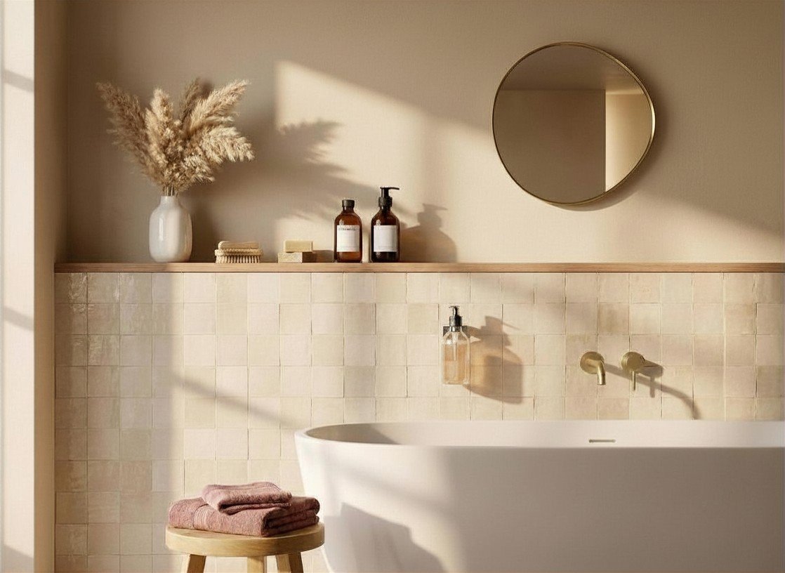 Support porte flacon mural pour salle de bain - Blanc mamik.fr