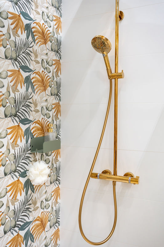 étagère de douche vert tilleul 