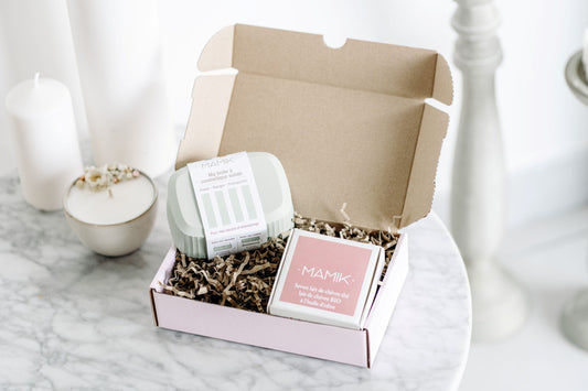 coffret de Noël boîte à savon et savon solide au lait de chèvre