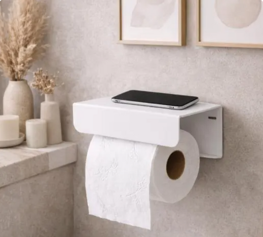 porte papier toilette avec tablette intégrée