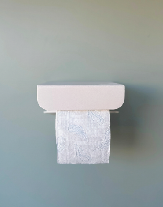 porte papier toilette crème en aluminium 