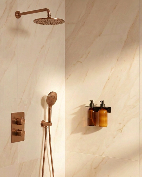 Support double porte flacon mural pour salle de bain - Noir mamik.fr