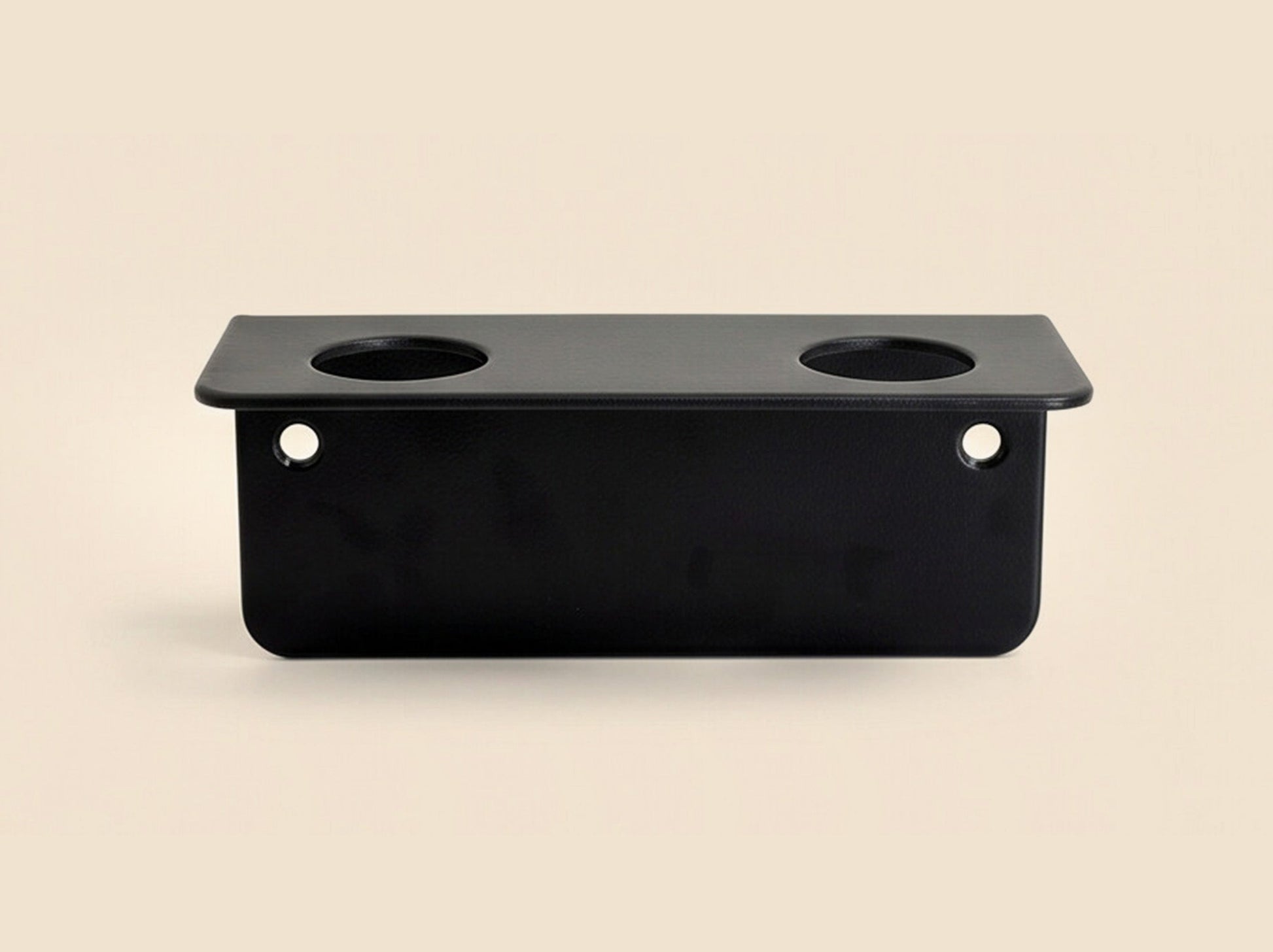 Support double porte flacon mural pour salle de bain - Noir mamik.fr