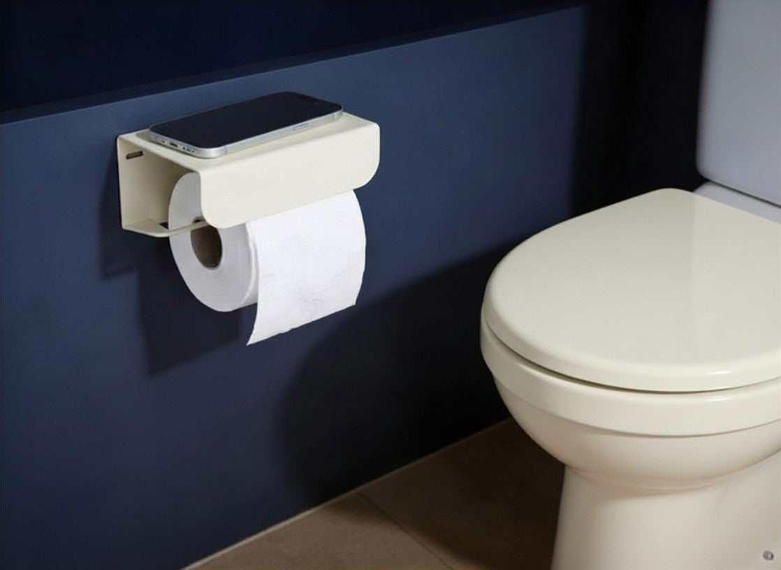 Porte papier toilette - Blanc mamik.fr