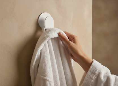 Patère ronde pour serviette - Blanc mamik.fr