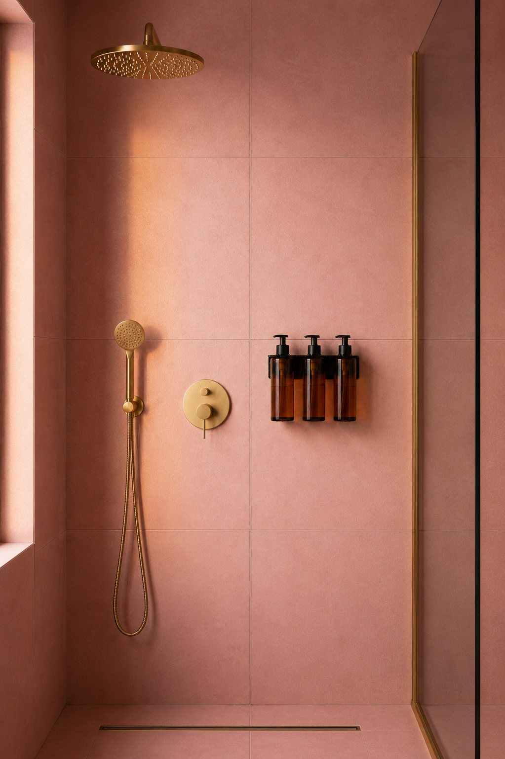 Support triple porte flacon mural pour salle de bain - Noir mamik.fr