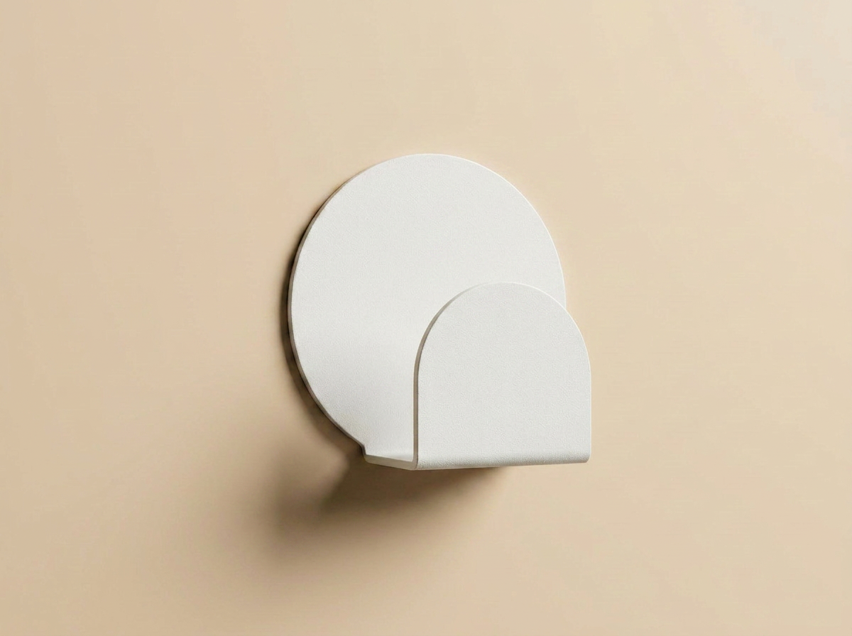 Patère ronde pour serviette - Blanc mamik.fr