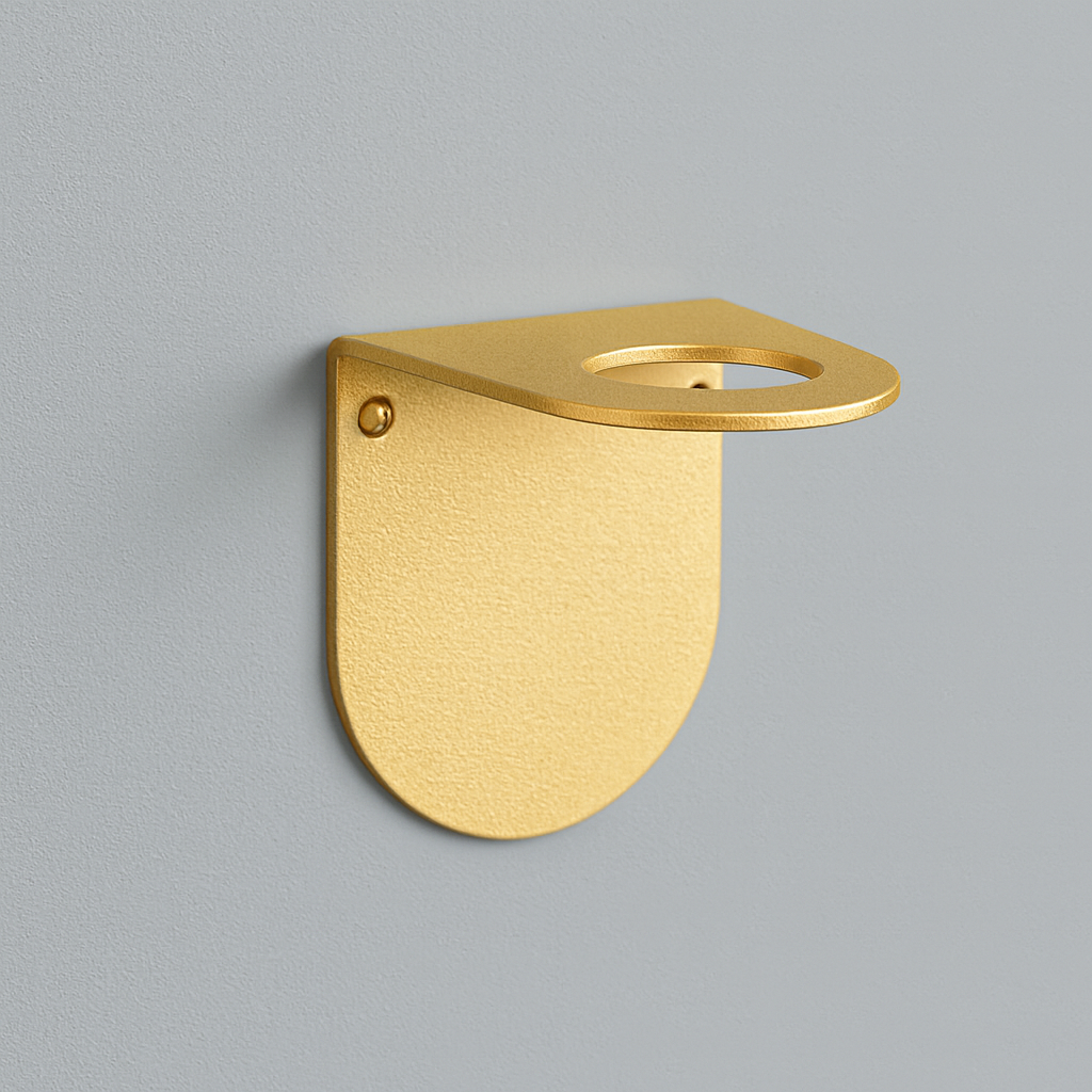 Support porte flacon mural - sans perçage - Doré mamik.fr