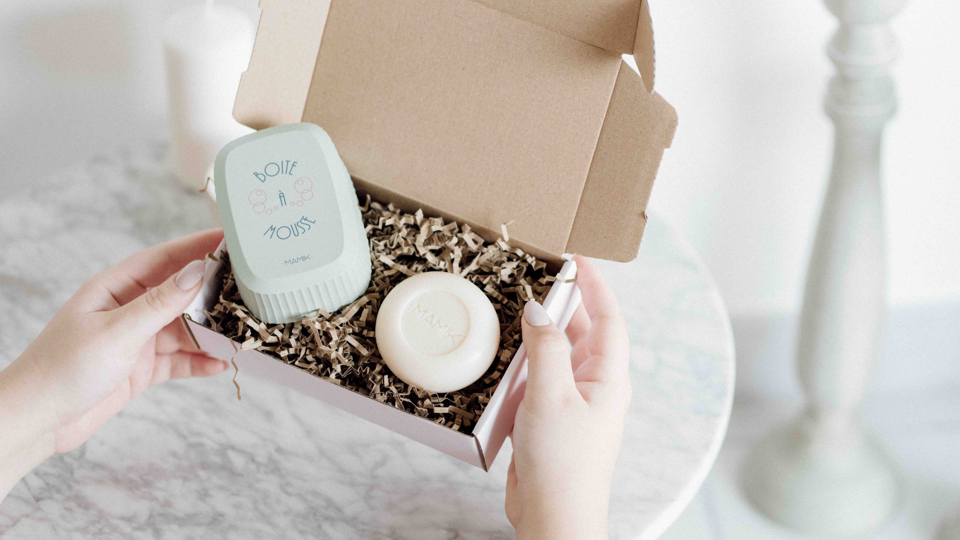 coffret boite à savon et savon solide Mamik