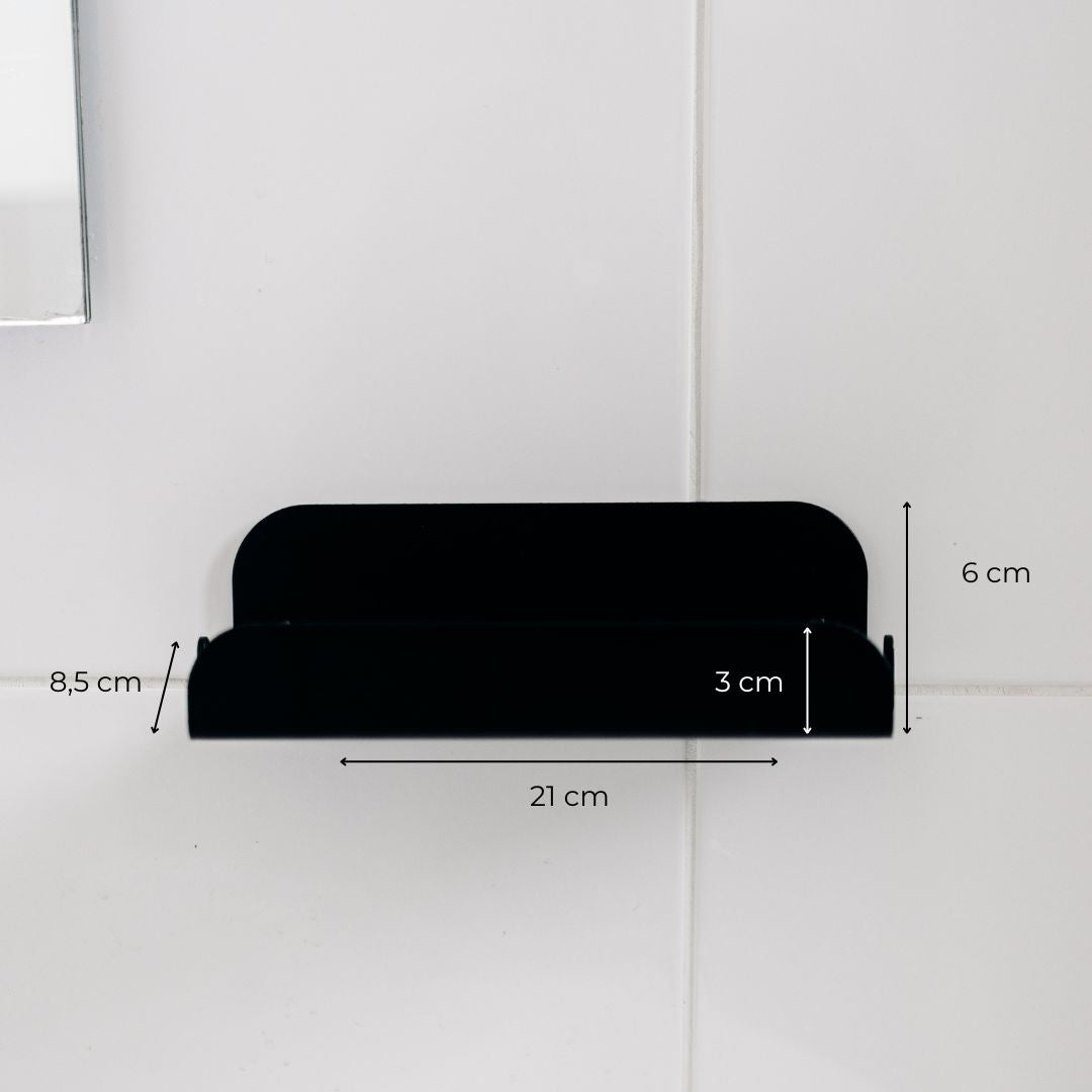 Etagère de douche murale - sans perçage- Noir mamik.fr