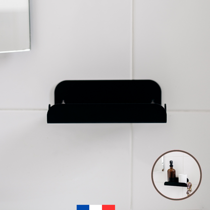 Etagère de douche murale - sans perçage- Noir mamik.fr