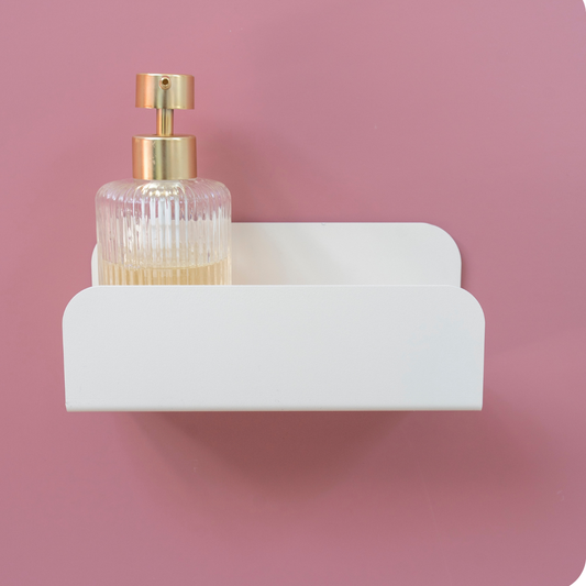 Grande étagère de douche mural- sans perçage - Crème mamik.fr