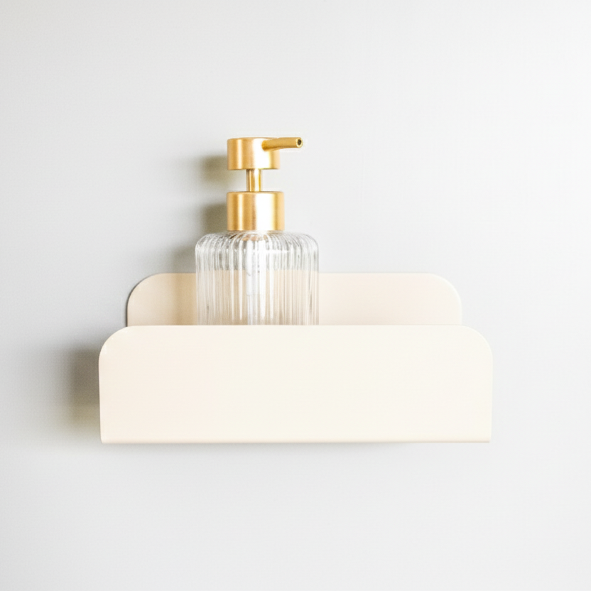 grande étagère de douche crème suspendue