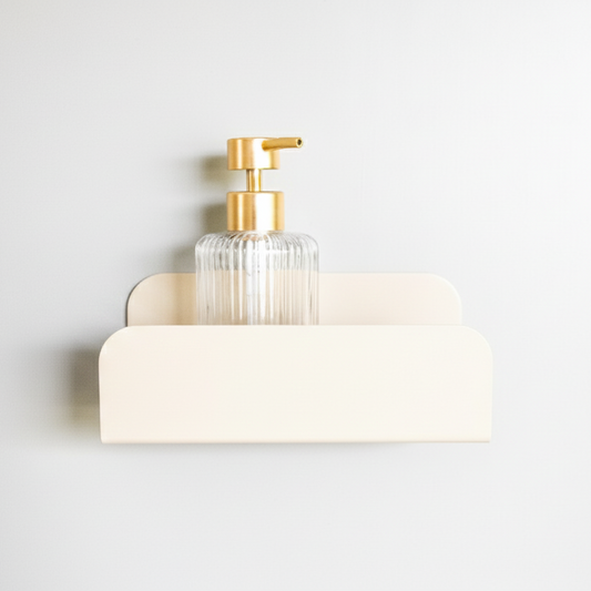 grande étagère de douche crème suspendue