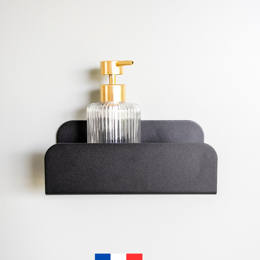 Grande étagère de douche mural - sans perçage - Noir mamik.fr