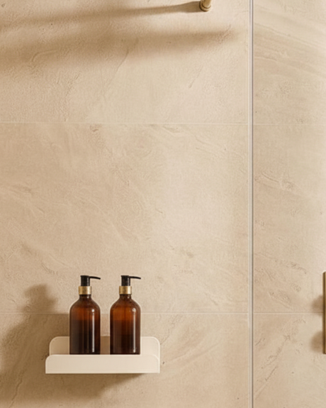 Etagère murale de douche petits rebords - Vert de gris mamik.fr