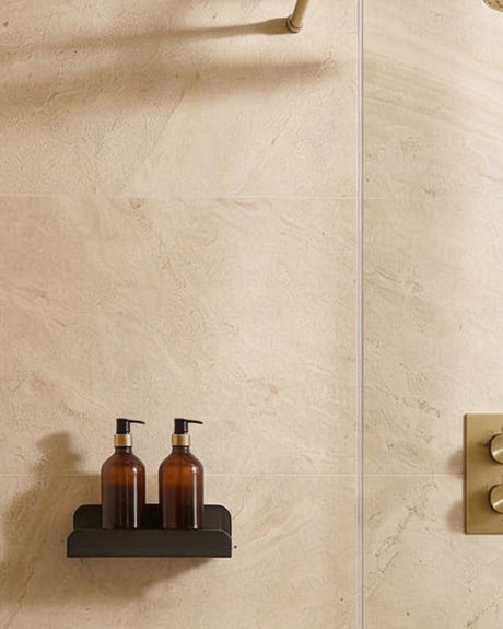 Etagère murale de douche petits rebords - Vert de gris mamik.fr
