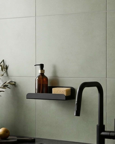 Etagère murale de cuisine petits rebords - Noir mamik.fr