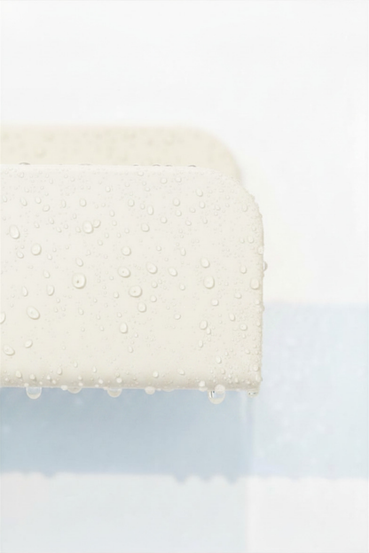 Etagère murale de douche grands rebords - Vert de gris mamik.fr