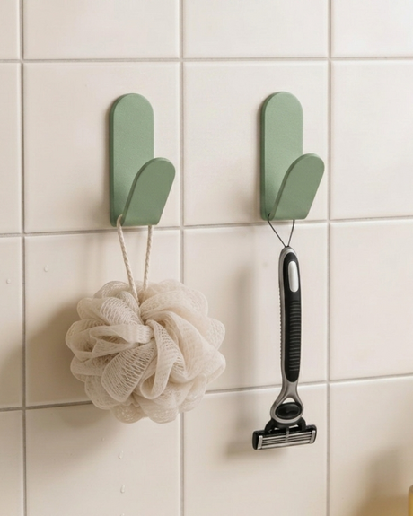 Patère pour accessoire de douche - Vert de gris mamik.fr