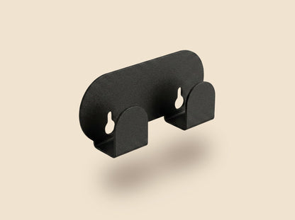 Patère double pour serviettes - Noir mamik.fr