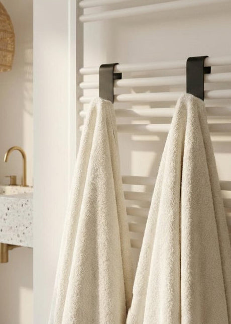 Crochet pour radiateur sèche serviettes - Blanc mamik.fr