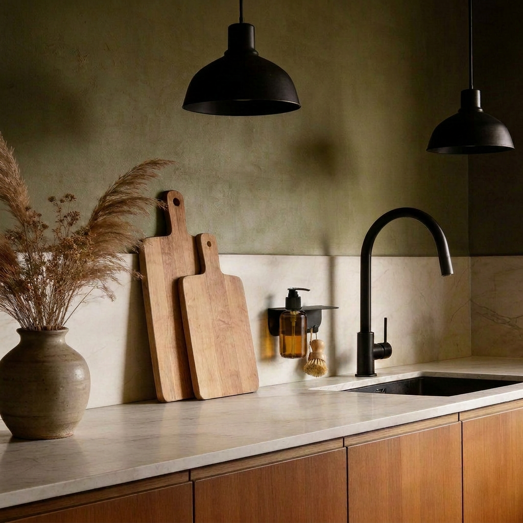 Porte flacon avec patère pour Cuisine - Blanc mamik.fr