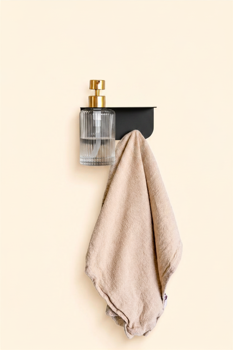 Porte flacon avec patère pour Cuisine - Blanc mamik.fr