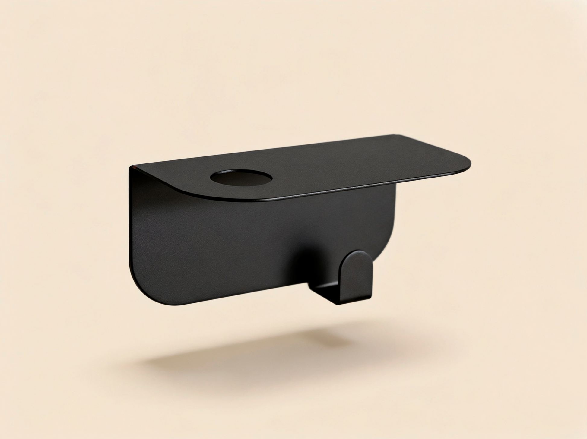Porte flacon avec crochet pour serviette à main - Blanc mamik.fr