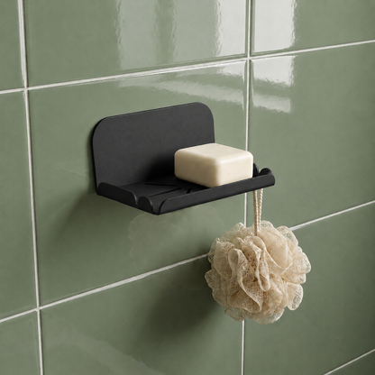 Porte-savon mural pour salle de bain - Noir mamik.fr