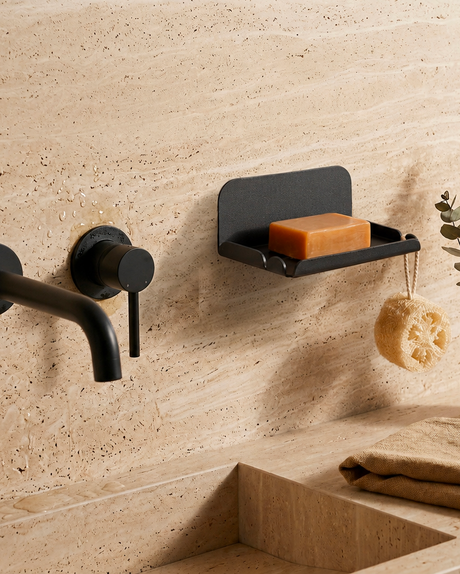 Porte-savon mural pour salle de bain - Noir mamik.fr