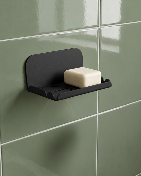 Porte-savon mural pour toilettes - Noir mamik.fr