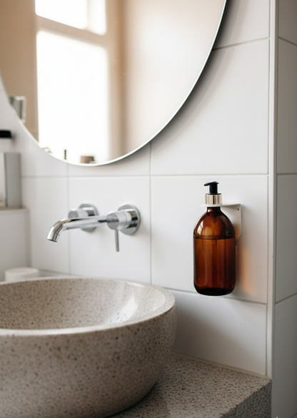 Support porte flacon mural pour toilettes - Argenté mamik.fr