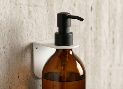 Support porte flacon mural pour salle de bain - Blanc mamik.fr
