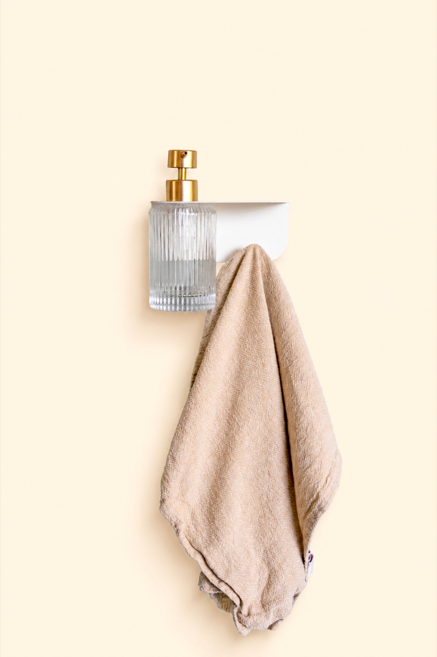 Porte flacon avec patère pour salle de bain - Noir mamik.fr