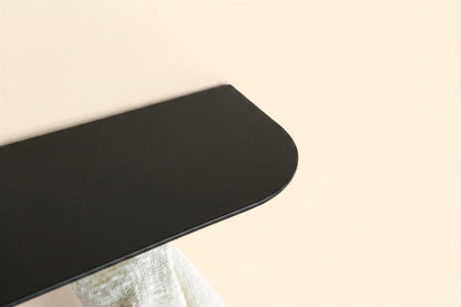 Porte flacon avec patère pour salle de bain - Noir mamik.fr
