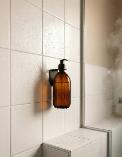 Support porte flacon mural pour salle de bain - Blanc mamik.fr