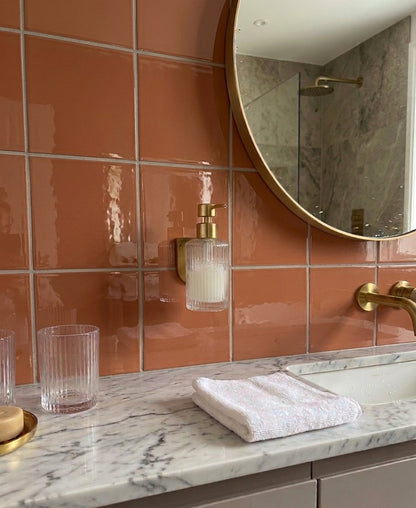 Support porte flacon mural pour salle de bain - Blanc mamik.fr