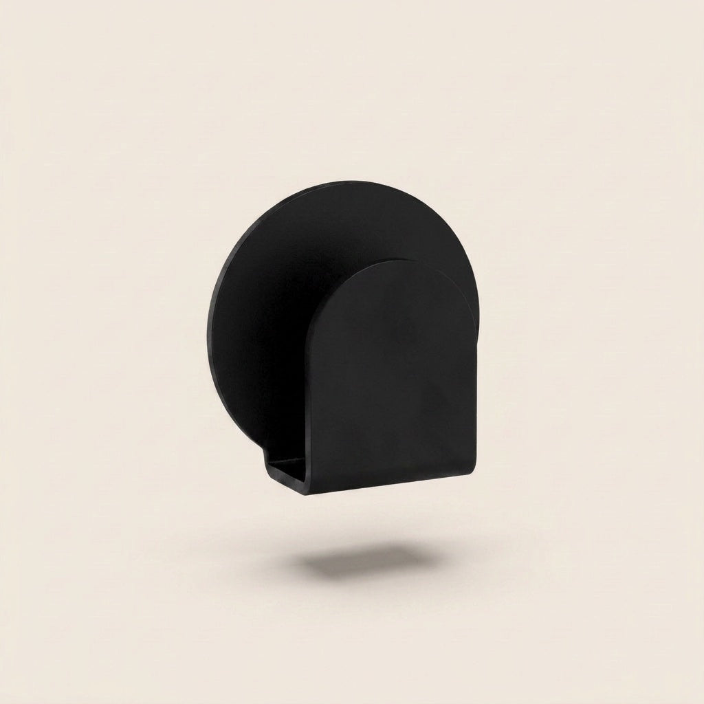 Patère ronde pour serviette - Noir mamik.fr