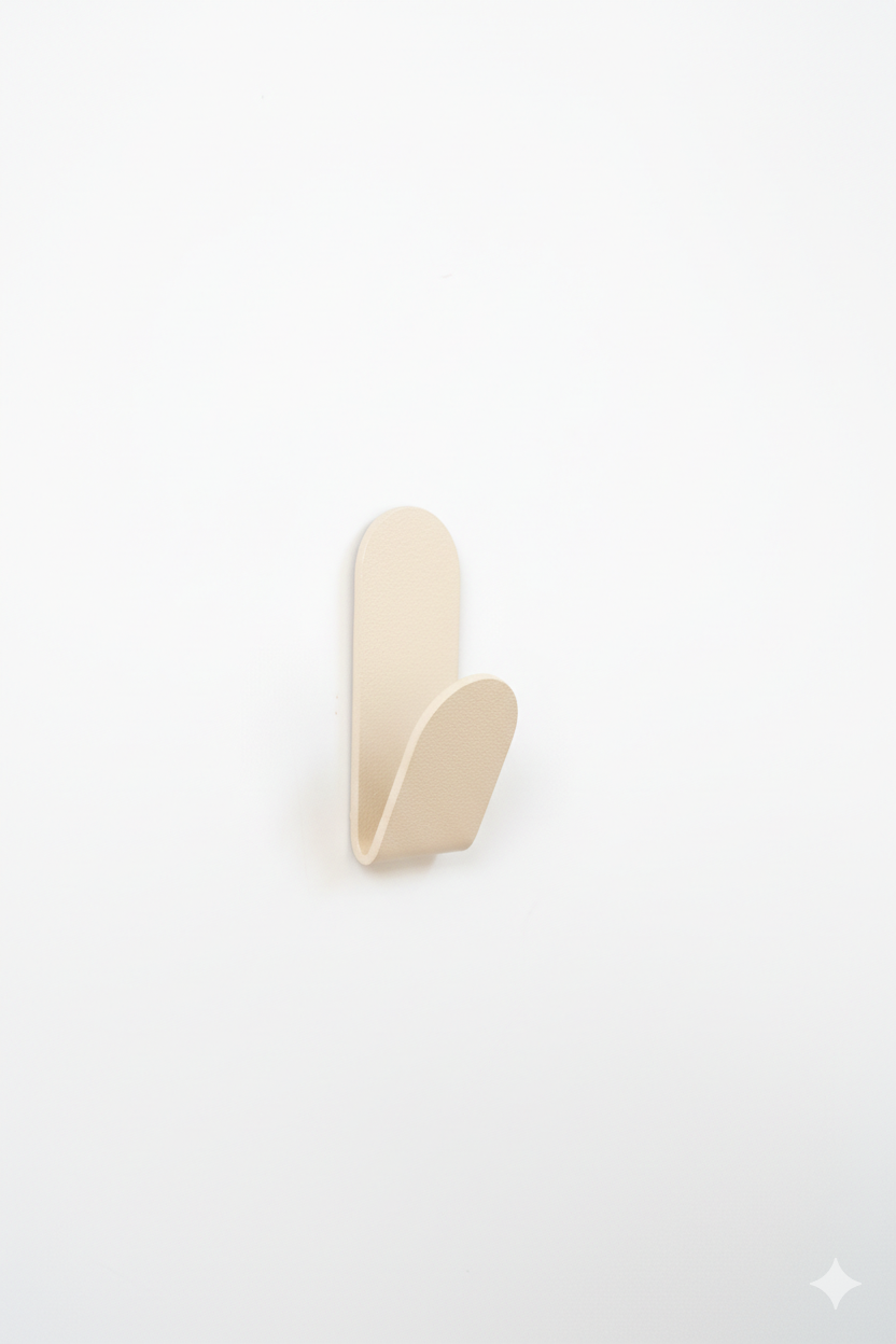 Patère de douche - sans perçage - Crème