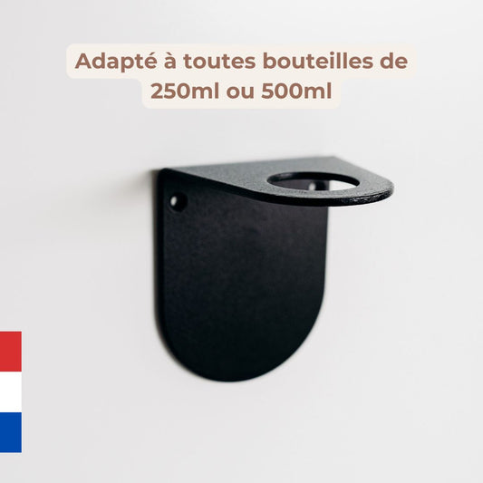support Distributeur de savon  noir sans perçage de mamik