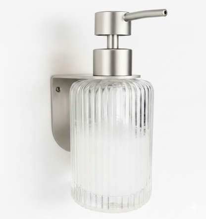 Support porte flacon mural - sans perçage - Argenté mamik.fr