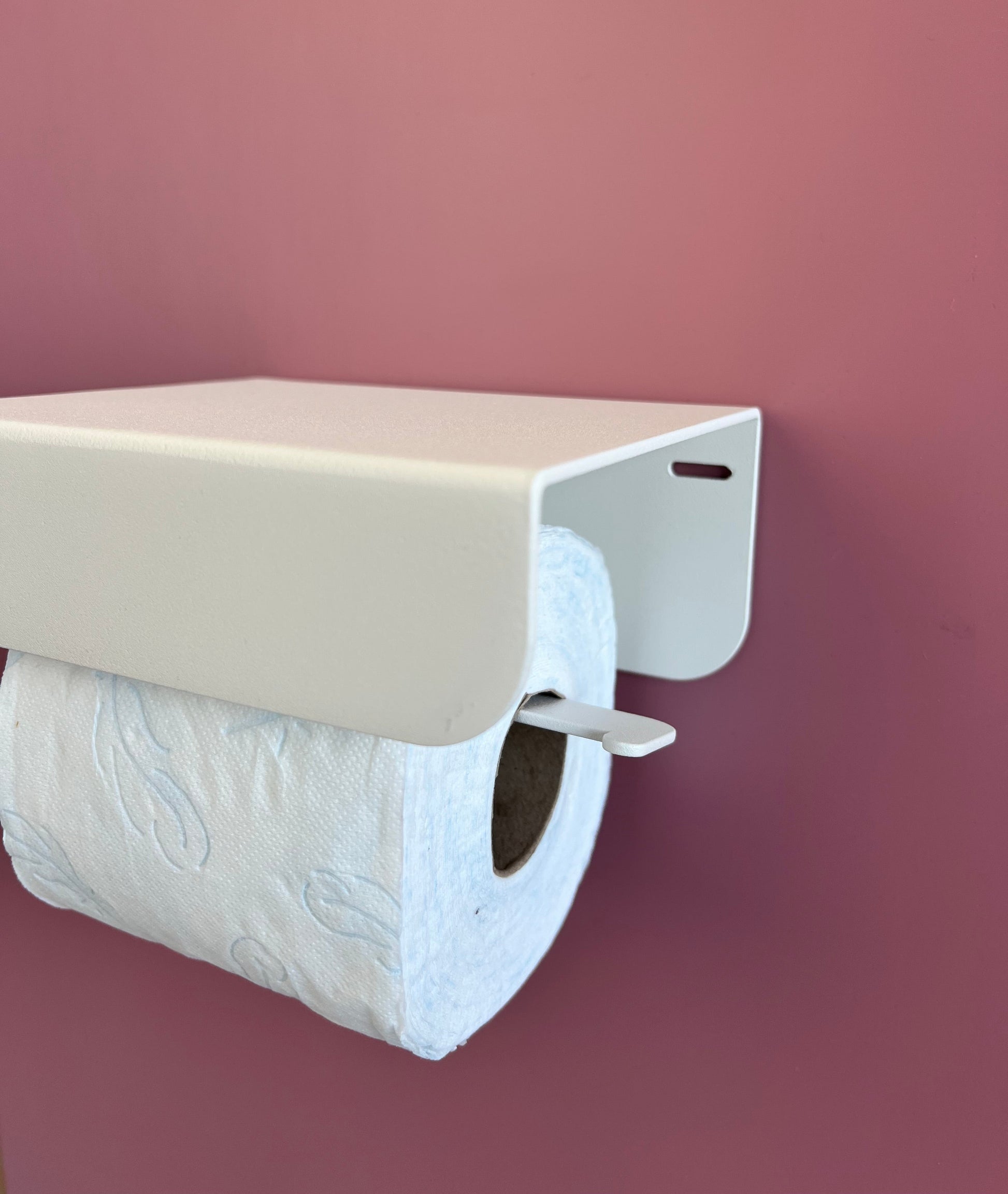porte papier toilette crème en aluminium 