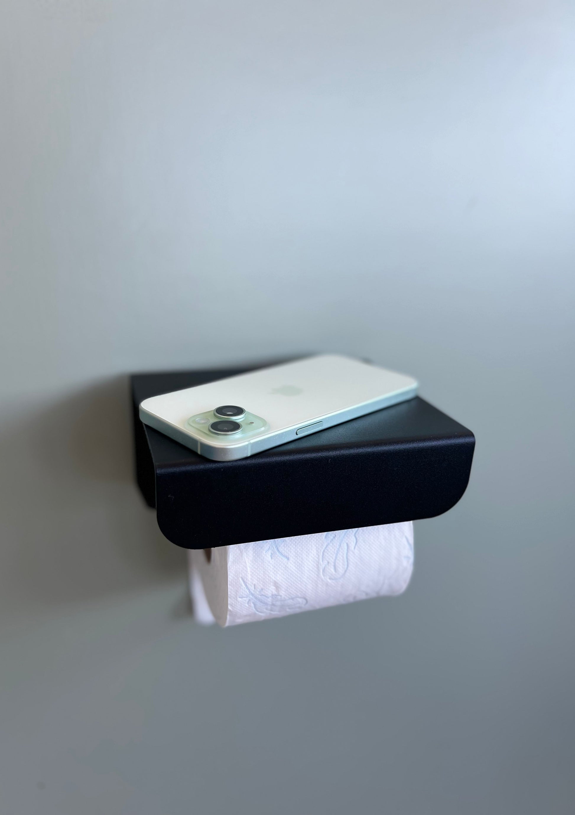 porte papier toilette en aluminium noir mat 