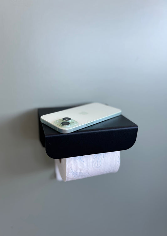 porte papier toilette en aluminium noir mat 