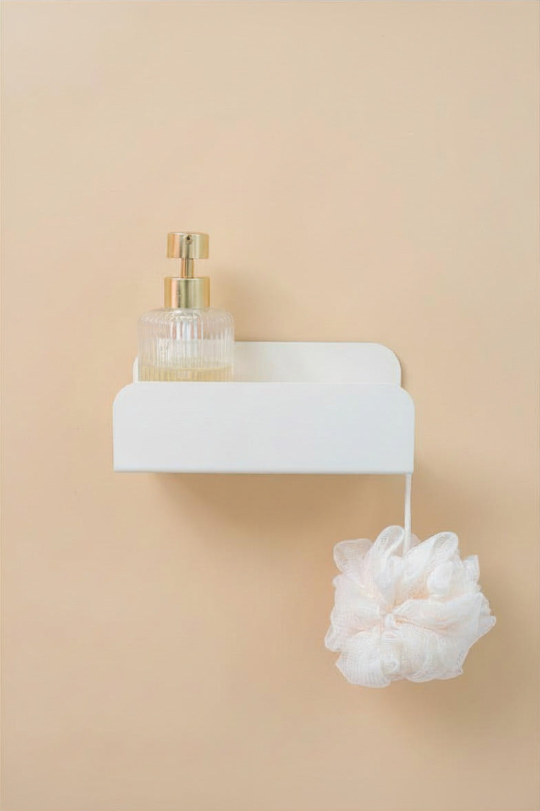 Grande étagère de douche mural - sans perçage - Blanc mamik.fr