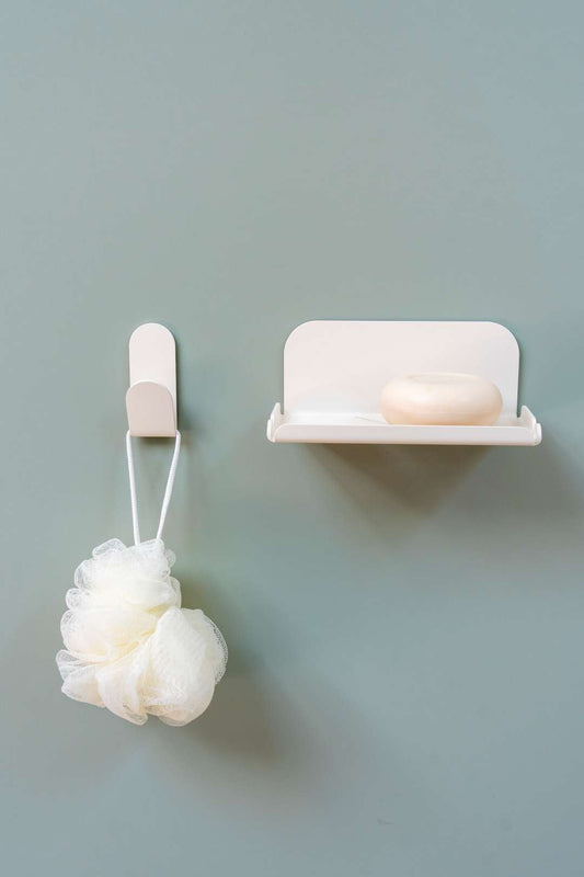 Porte savon mural - sans perçage - Crème mamik.fr