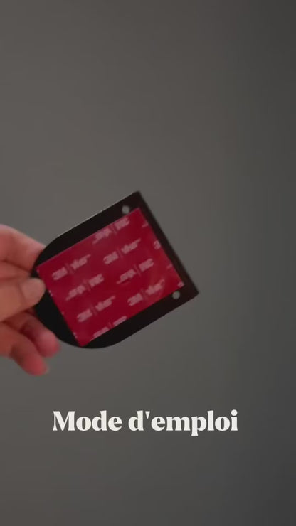 Support porte flacon mural - sans perçage - Noir